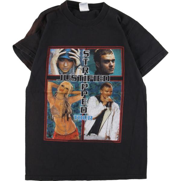 古着 DELTA JUSTIN ジャスティン AGUILERA アギレラ 両面プリント バンドTシャ...