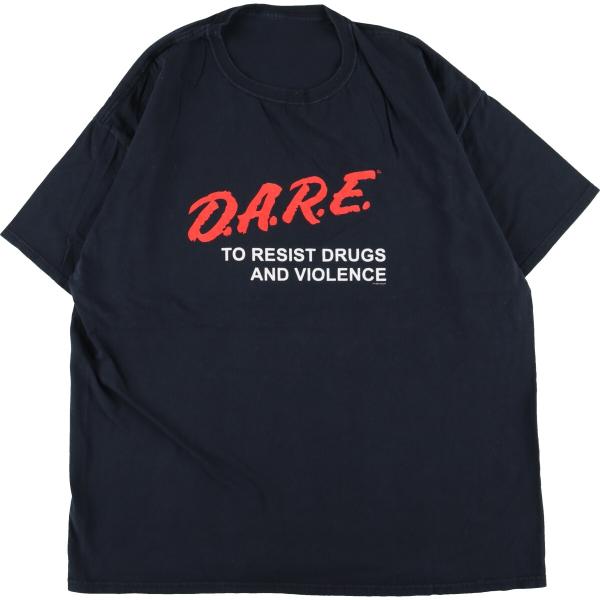 古着 D.A.R.E. 薬物乱用予防教育 プリントTシャツ メンズXL /eaa343521