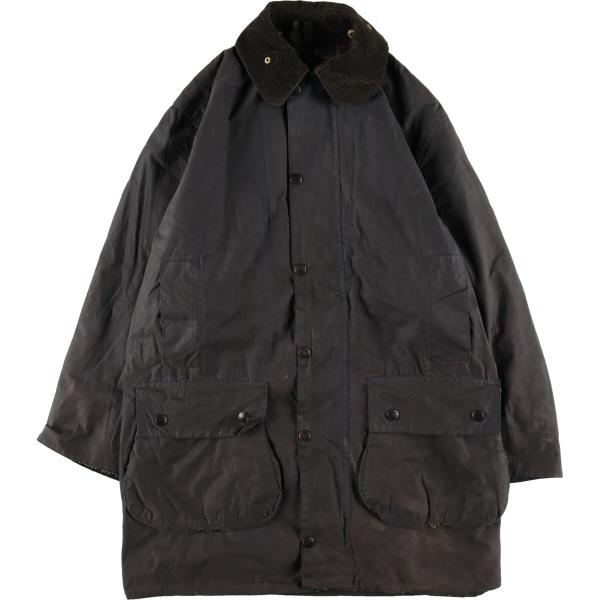 古着 80年代 バブアー Barbour BORDER ボーダー 旧3ワラント ワックスコットン オ...