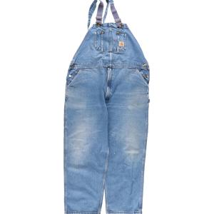 古着 ビッグサイズ カーハート Carhartt デニムオーバーオール メンズw44 /eaa343687 【SS2403】