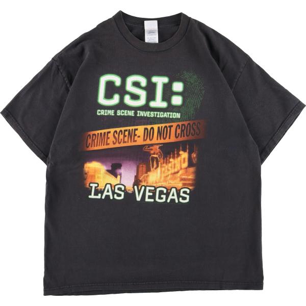 古着00年代 DELTA CSI 科学捜査班 テレビドラマ 映画 ムービーTシャツ メンズL /ea...