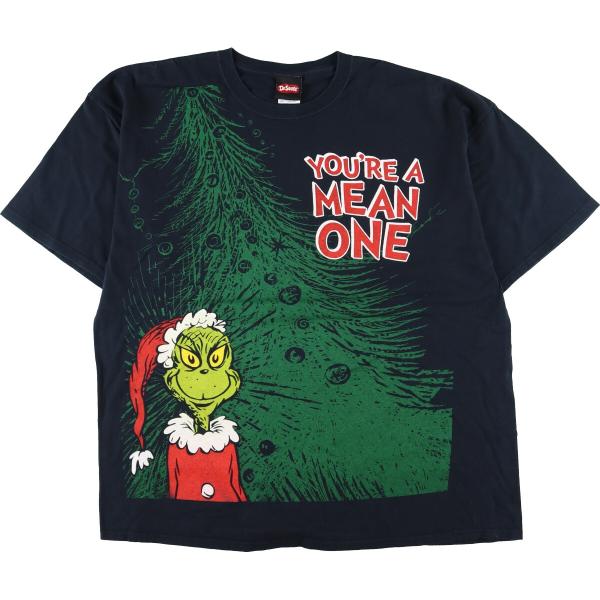 古着 Dr.Seuss THE GRINCH グリンチ キャラクタープリントTシャツ メンズXXL ...