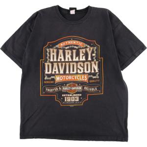 古着 ハーレーダビッドソン Harley-Davidson 両面プリント モーターサイクル バイクTシャツ メンズXL /eaa356044