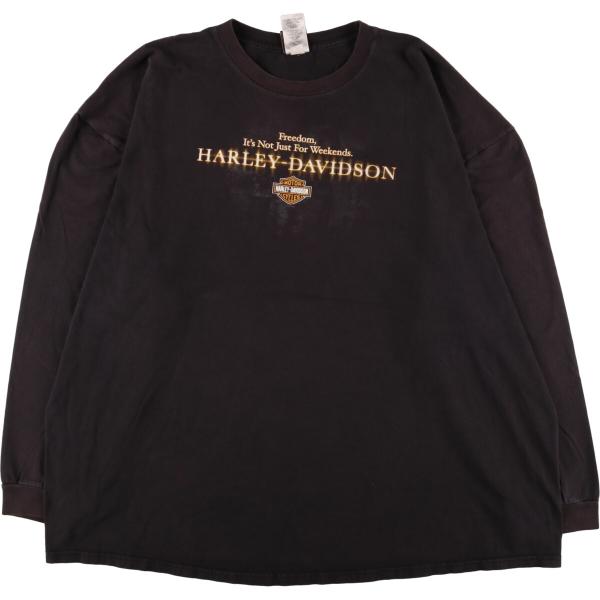 古着 ビッグサイズ ハーレーダビッドソン Harley-Davidson 両面プリント ロングTシャ...