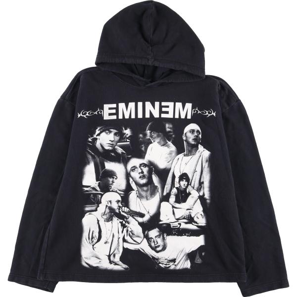 古着 EMINEM エミネム バンド 両面プリント スウェットプルオーバーパーカー レディースM /...