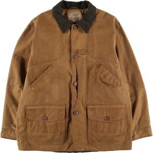 古着 エルエルビーン L.L.Bean オイルド ハンティングジャケット メンズL /eaa372645｜jamtrading1