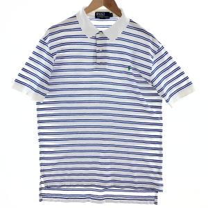 古着 ラルフローレン Ralph Lauren POLO by Ralph Lauren 半袖 ボーダー ポロシャツ メンズM /eaa381468｜jamtrading1