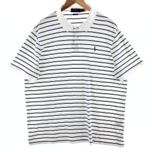 古着 ラルフローレン Ralph Lauren POLO RALPH LAUREN CLASSIC FIT 半袖 ボーダー ポロシャツ メンズXL /eaa381479｜jamtrading1