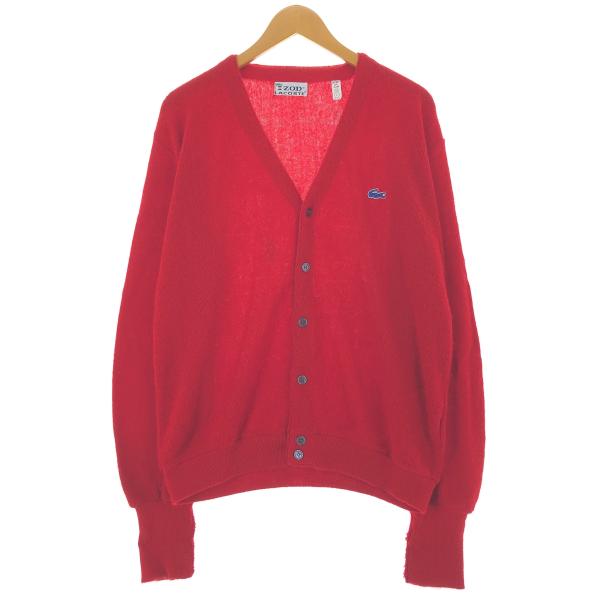 古着 70年代 ラコステ LACOSTE IZOD アクリルニットカーディガン メンズL相当 ヴィン...