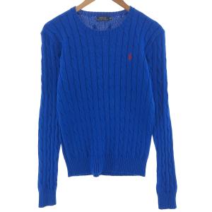 POLO RALPH LAUREN - 美品 POLO RALPH LAUREN ポロラルフローレン Vネック ロングスリーブ プルオーバー リネンニット カットソー セーター S ホワイト レディース 古着 中古 USED Ralph Lauren - ラルフローレン Vネック コットン ケーブル