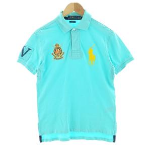 古着 ラルフローレン POLO Ralph Lauren CUSTOM FIT ビッグポニー 半袖 ラガーシャツ メンズS /eaa400146｜jamtrading1