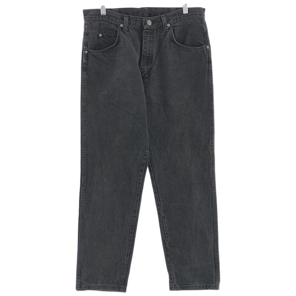 古着 80~90年代 ラングラー Wrangler ブラックデニム テーパードデニムパンツ USA製...