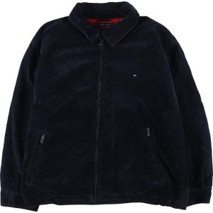 古着 ビッグサイズ トミーヒルフィガー TOMMY HILFIGER スイングトップタイプ 中綿入り コーデュロイジャケット メンズXXXXL /eaa407346｜jamtrading1