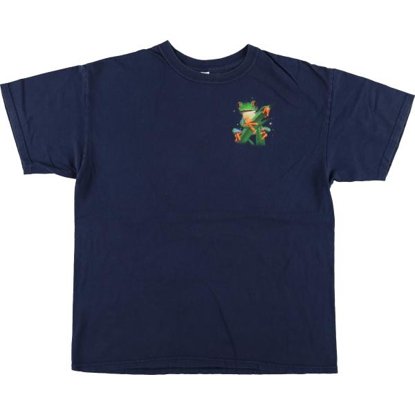 古着 ギルダン GILDAN プリント カエル柄 アニマルTシャツ メンズL相当 /eaa41000...