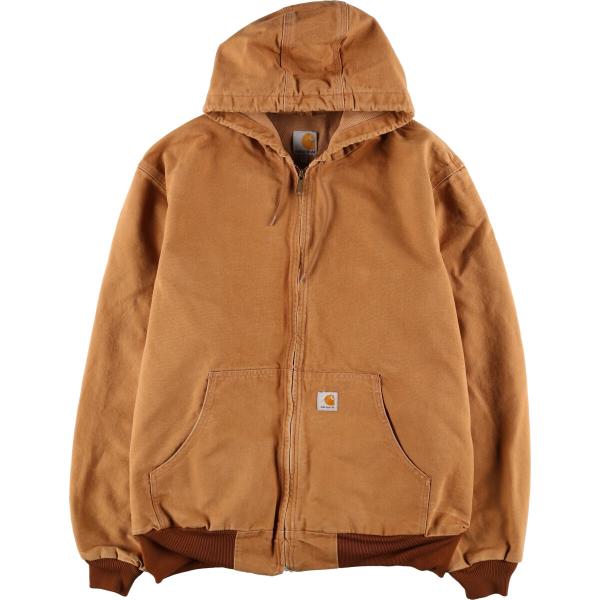 古着 カーハート Carhartt アクティブジャケット ダックフルジップパーカー USA製 メンズ...