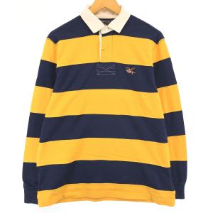 古着 90年代 カンタベリー CANTERBURY ボーダー柄 長袖 ラガーシャツ