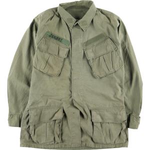 古着 60年代 米軍実品 U.S.ARMY ジャングルファティーグ 5th ミリタリー フィールドジャケット USA製 メンズM ヴィンテージ /eaa415326｜jamtrading1