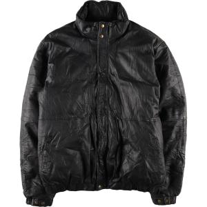 古着 90年代 エディーバウアー Eddie Bauer レザーグースダウンジャケット パファージャケット メンズXL ヴィンテージ /eaa416138｜jamtrading1