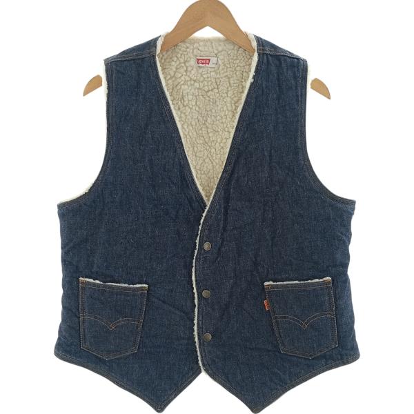 古着 80年代 リーバイス Levi's オレンジタブ デニムボアベスト USA製 メンズL相当 ヴ...