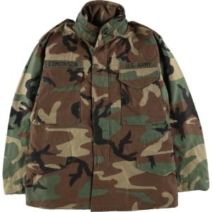 民間品　USA製　米軍　M-65 フィールド ジャケット　タイガーストライプ 古着 民間品 アルファ M-65 迷彩柄 タイガーストライプカモ フード収納