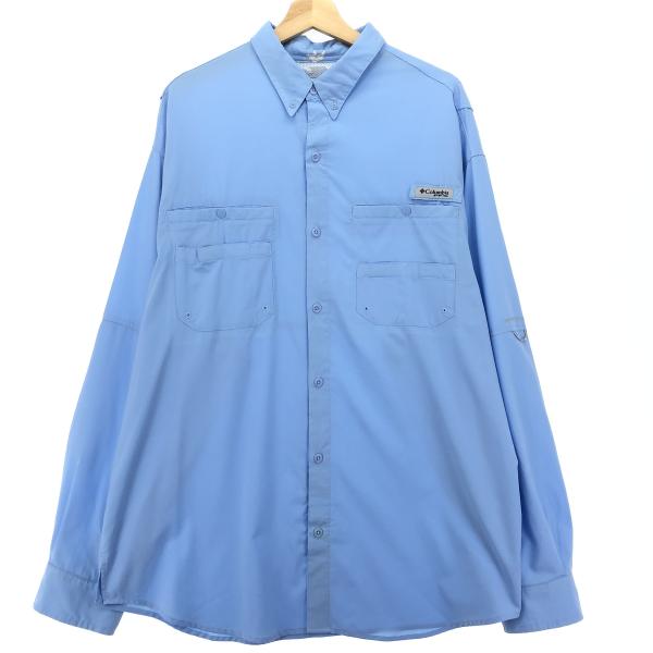 古着 コロンビア Columbia PFG ボタンダウン 長袖 フィッシングシャツ メンズXL /e...