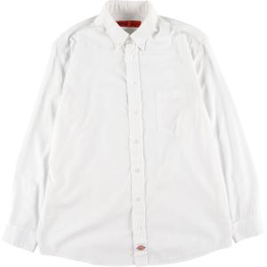 古着 ディッキーズ Dickies 長袖 ボタンダウン ワークシャツ メンズL /eaa425285｜jamtrading1