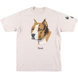 古着 ~90年代 犬柄 アニマルTシャツ メンズM ヴィンテージ /eaa428173｜jamtrading1