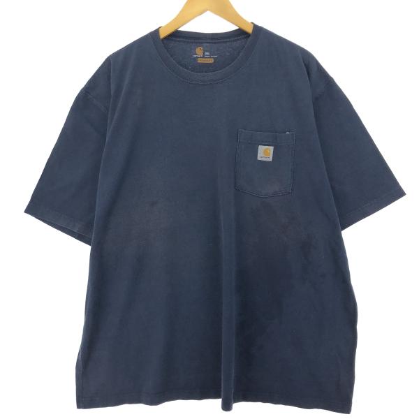 古着 カーハート Carhartt ORIGINAL FIT 半袖 ワンポイントロゴポケットTシャツ...