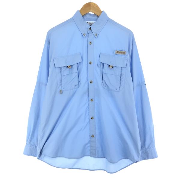 古着 コロンビア Columbia PFG ボタンダウン長袖 フィッシングシャツ メンズM /eaa...