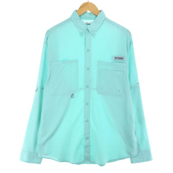 古着 コロンビア Columbia PFG 長ボタンダウン袖 フィッシングシャツ メンズM /eaa...