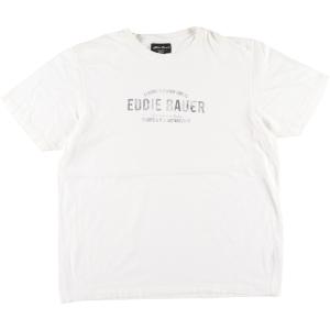 古着 90~00年代 エディーバウアー Eddie Bauer 半袖 ロゴTシャツ USA製 メンズ...