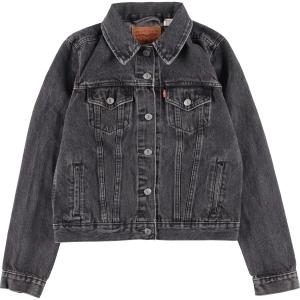 古着 リーバイス Levi's ブラックデニムジャケット Gジャン レディースM /eaa435572