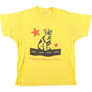 古着 90年代 スクリーンスターズ SCREEN STARS 犬柄 アニマルTシャツ USA製 メンズS /eaa436244｜jamtrading1