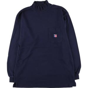 古着 90年代 ノーティカ NAUTICA ハイネック 無地ポケットロングTシャツ ロンT メンズL ヴィンテージ /eaa438701｜jamtrading1