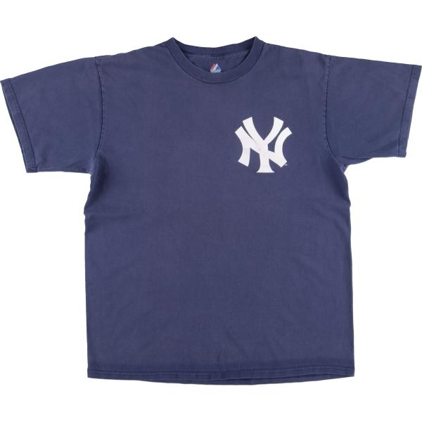 古着 MAJESTIC MLB NEW YORK YANKEES ニューヨークヤンキース バックプリ...