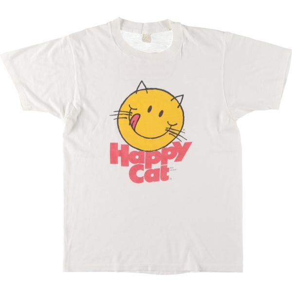 古着 80年代 HAPPY CAT FOOD アドバタイジングTシャツ レディースL ヴィンテージ ...