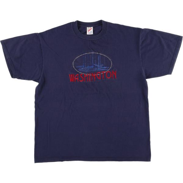 古着 90年代 ジャージーズ Jerzees 刺繍Tシャツ USA製 メンズXL ヴィンテージ /e...