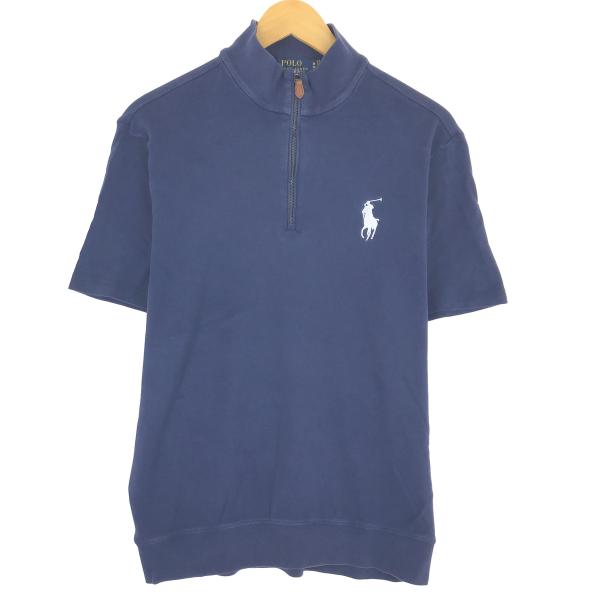 古着 ラルフローレン POLO RALPH LAUREN ビッグポニー ハイネック ハーフジップ 半...