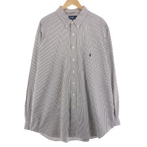 古着 ビッグサイズ ラルフローレン Ralph Lauren CLASSIC FIT 長袖 ストライプシャツ メンズXXXL /eaa442682｜jamtrading1