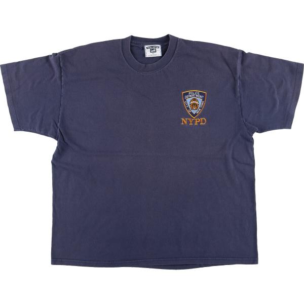 古着 90年代 リー Lee NYPD ニューヨーク市警 プリントTシャツ USA製 メンズXL ヴ...