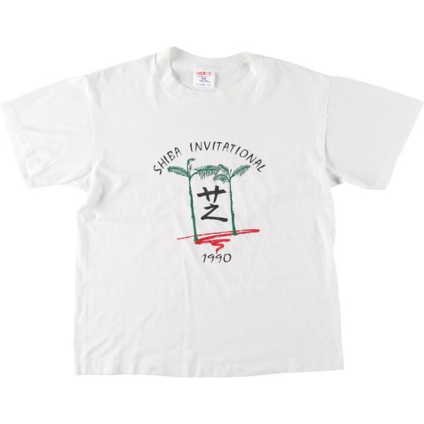 古着 90年代 HEF-T プリントTシャツ USA製 メンズL ヴィンテージ /eaa444220