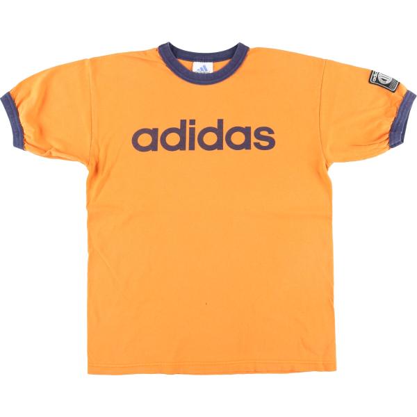 古着 90~00年代 アディダス adidas リンガーTシャツ USA製 メンズL ヴィンテージ ...