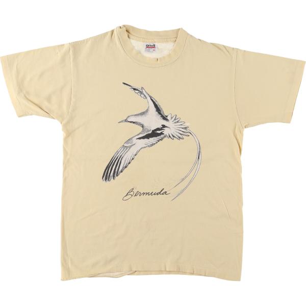 古着 90年代 アンビル Anvil 鳥柄 アニマルTシャツ USA製 メンズM ヴィンテージ /e...