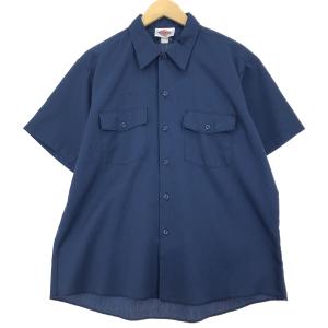 古着 ~90年代 ディッキーズ Dickies 半袖 ワークシャツ USA製 メンズXL ヴィンテージ /eaa447575｜jamtrading1