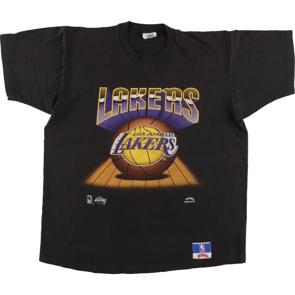 古着 90年代 NUTMEG NBA ロサンゼルスレイカーズ スポーツプリントTシャツ USA製 メ...