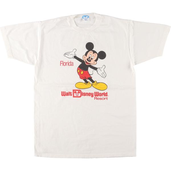 古着 80年代 Disney MICKEY MOUSE ミッキーマウス キャラクタープリントTシャツ...