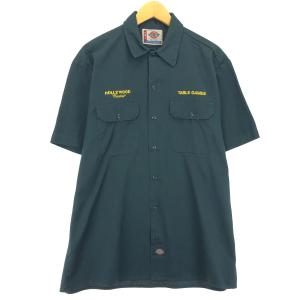 古着 ディッキーズ Dickies A LEGEND IN WORK 半袖 ワークシャツ メンズL /eaa450310｜jamtrading1