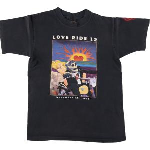 古着 90年代 ハーレーダビッドソン Harley-Davidson LOVE RIDE 12 モーターサイクル バイクTシャツ USA製 メンズS ヴィンテージ /eaa450578｜jamtrading1