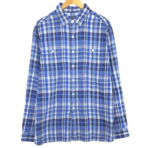 古着 ラルフローレン Ralph Lauren Polo Ralph Lauren 長袖 ボタンダウンチェックシャツ メンズXL /eaa451461｜jamtrading1