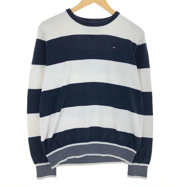 古着 トミーヒルフィガー TOMMY HILFIGER ボーダー柄 スウェットシャツ トレーナー メ...